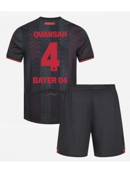 Billige Bayer Leverkusen Jarell Quansah #4 Hjemmedraktsett Barn 2025-26 Kortermet (+ Korte bukser)